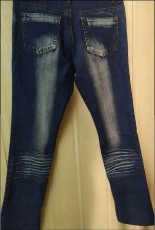 Jeans vita alta blu