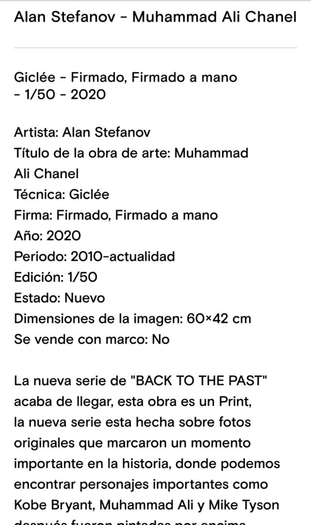 Glice Muhammad Ali-Chanel 01/50 alan stefanov