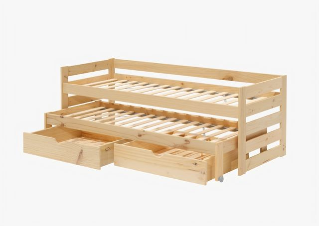 Cama nido 90cm+mesilla+ 2 colchones(90cm+80cm)