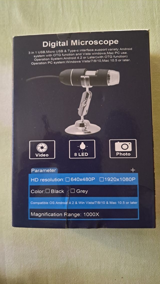 Microscopio Digitale 1000x USB