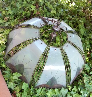 Lampadario vintage rosa