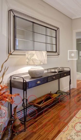 Mesa de entrada metal negro