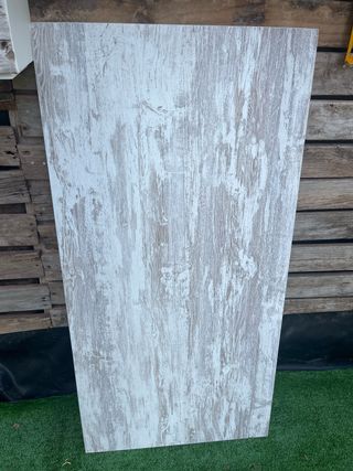 Tablero madera blanco decapé
