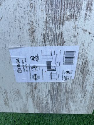 Tablero madera blanco decapé