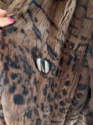 Cappotto vintage anni '80, fantasia zebrata