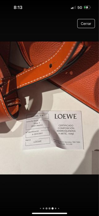 Bolso Loewe Hammock mini naranja