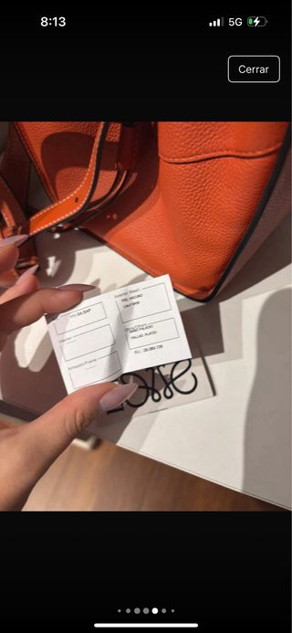 Bolso Loewe Hammock mini naranja