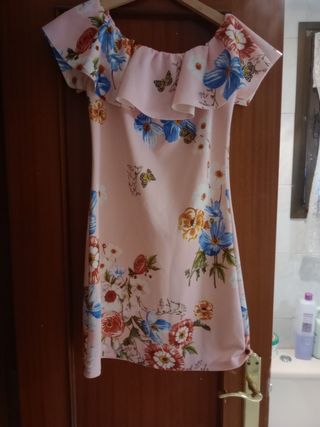 Vestido floral rosa - Talla M
