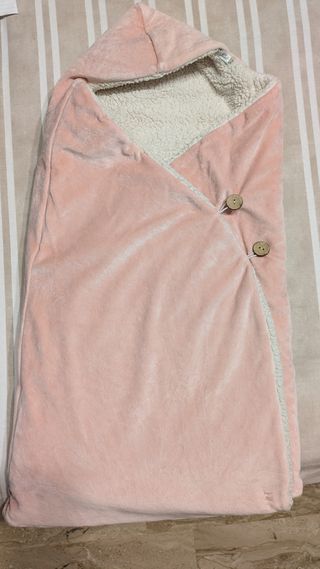 Saco bebé recién nacido, rosa empolvado