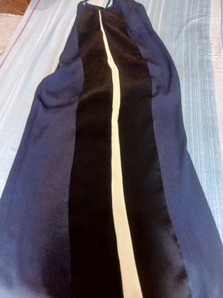 Abito lungo nero e blu