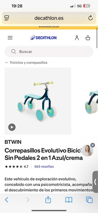 bicicleta infantil - Azul