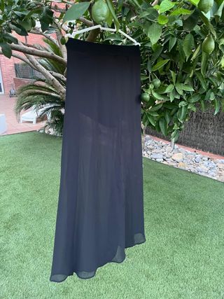 Falda midi negra Shein - Talla S