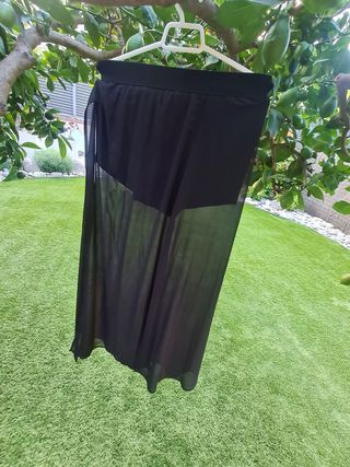 Falda midi negra Shein - Talla S