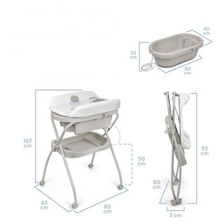 Bañera Bebe - Cambiador Plegable