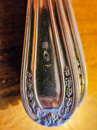 6 Cucharas Antiguas Plata