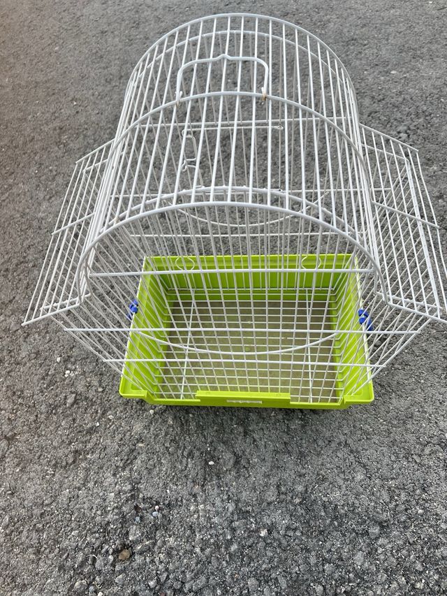 Gabbia per uccelli - verde e bianca