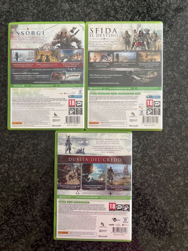 3x Assassin's Creed Xbox 360
