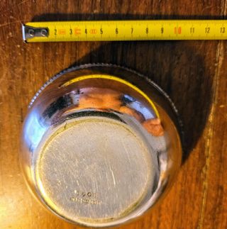  5 ciotole per acqua in metallo argentato