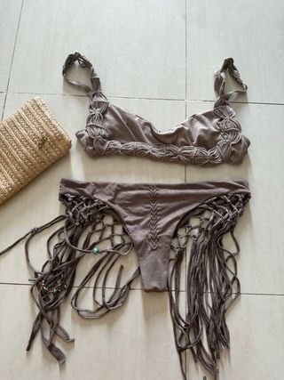 Bikini marrón thaikila - boho chic