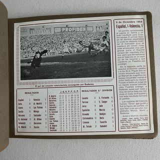 Álbum fotos Valencia C.F. 1954