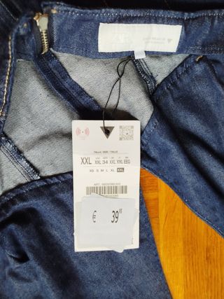 Vestido Zara denim halter XXL y L