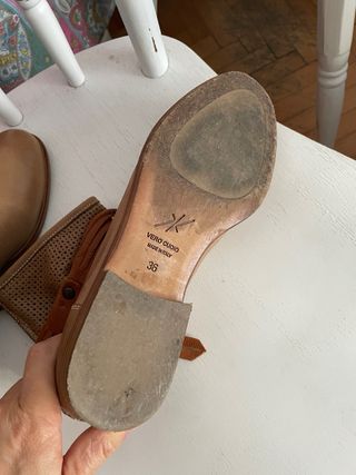 Stivali in pelle color beige/marrone chiaro