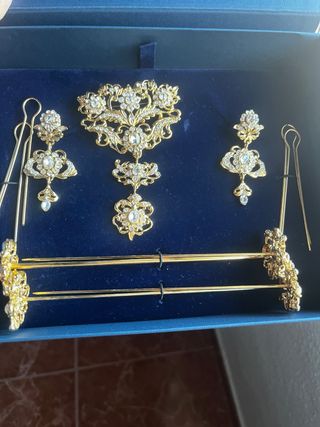 Aderezo joya antiguo con pendientes para Adulta