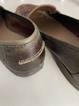 Scarpe in pelle marroni e verdi