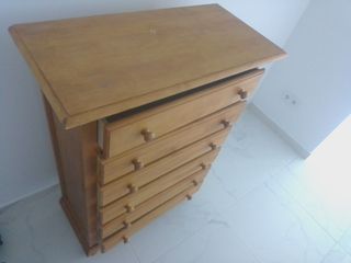 Cómoda 6 cajones madera