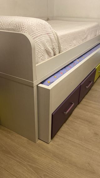 Cama nido infantil - beige/blanca