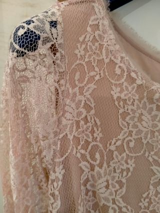 Vestito In Pizzo Rosa tg 44