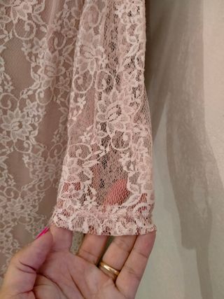Vestito In Pizzo Rosa tg 44