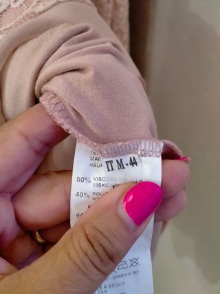 Vestito In Pizzo Rosa tg 44
