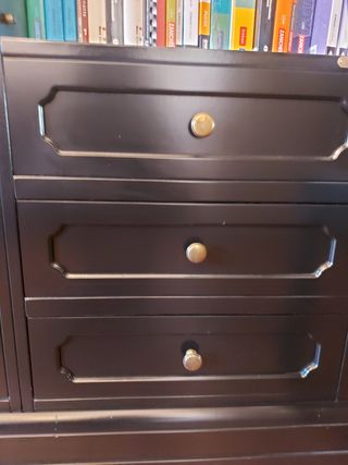 Libreria nera legno stile Liberty