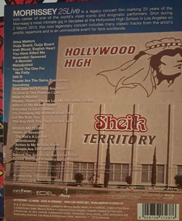 Morrissey 25Live Blu-ray - Edición Deluxe