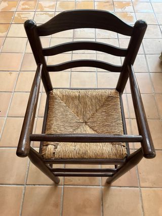 Silla infantil madera mimbre