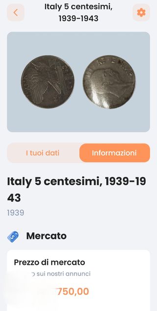 5 Centesimi Italia 1939