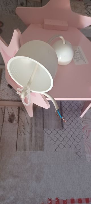 Lámpara infantil estrellas rosa