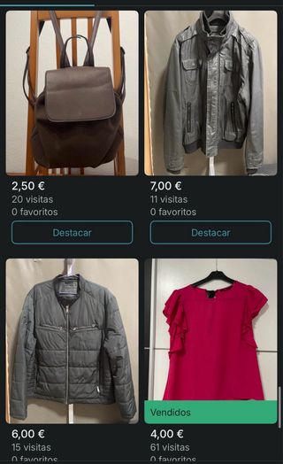 Ropa variada: Blusas, Pantalones, Chaquetas 

