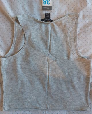 Camiseta de tirantes gris XS
