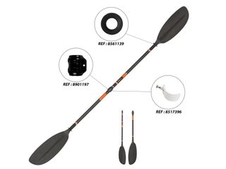 Remo Kayak X500 Carbono + Plástico Desmontable 2 Partes