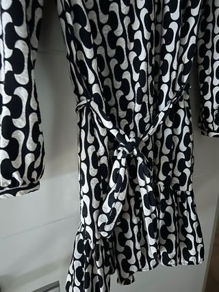 Vestido blanco y negro - cinturon