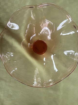 Centrotavola vetro rosa