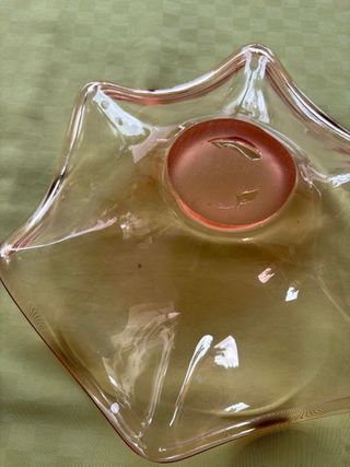Centrotavola vetro rosa