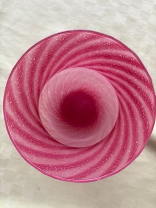 Vaso vetro rosa-viola