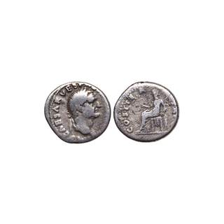 Denario romano de Vespasiano (70 d.C.) plata