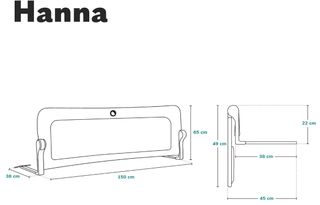 Barrera cama Lionelo Hanna - NUEVA