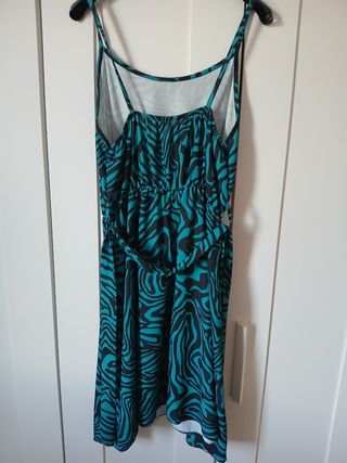 Vestito estivo nero e verde acqua