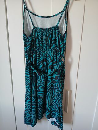 Vestito estivo nero e verde acqua