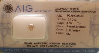 Diamante AIG 0.50 ct. Giallo